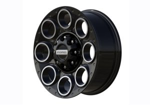 Ford F-250 Super Duty Wheel Kit - Ford Racing - 20 in. X 8 in. Premium Aluminum - Black with Machined Face - `05-`22